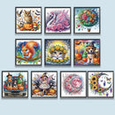 5D DIY局部异形钻钻石画套件动物万圣节装饰圣诞DIY绘画装饰30/40X40/30CM