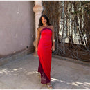  Women Sexy Color Blocking Halter Maxi Dresses Elegant Backless Off shoulder Sleeveless Slim Gowns 2026 New Lady Party Vestidos