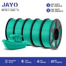 JAYO petg 3d printer filaments PETG 5Rolls 1.75mm Mixed Color Bubble Free FDM 3D Printer Material for 3d pen refill 1.1kg/1rolls