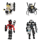 2024 Strengthen Skibidi New A Series of Toilet Man Drill Male Titan Man Female TV Personality Building Blocks Set Toys For Gift