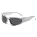 Trendy Y2K Cycling Sunglasses Outdoor Sports Shades Millennium Futuristic Sun Glasses UV Protection Street Shooting Eyewear
