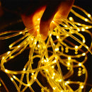 50M Solar LED Strip Rope Tube Fairy Light String Outdoor Waterproof for Wedding Christmas Party Garden PathwayGarland Decor
