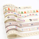 5 Yards/lot 15mm Cotton Ribbon Handmade Design Printed Gift Wrap With For Wedding Christmas Decoration DIY Apparel Sewing Fabric
