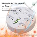 Line Filter, Electric Extension, Socket Extension, Socket Adapter, From Brazil, Coibeu, 10A, 110-220V, Usb Socket