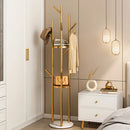 Heavy Duty Marble Coat Rack Stand Gold Metal Tall Clothes Rail Hanger for Bedroom Office Hall
