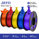 JAYO petg 3d printer filaments PETG 5Rolls 1.75mm Mixed Color Bubble Free FDM 3D Printer Material for 3d pen refill 1.1kg/1rolls