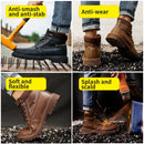 Full Size Steel Toe Cap Fashion Men Work Safety Boots Anti-smash Work Sneakers Safety Shoes Men Indestructible Work Boots