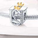 Charms Fit Pandora 925 Original Bracelets Classic Crown 26 Letters Alphabet Charms Beads For Women Fine DIY Wedding Jewelry Gift