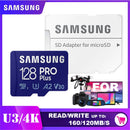 三星EVO Plus存储卡 32GB/SDHC 64GB/128GB/256GB/512GB SDXC Micro SD/TF闪存卡 MicroSD UHS-1 适用于手机无人机相机