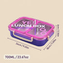 Microwavable 304 Stainless Steel Lunch Box 2/3 Compartment Bento Box Leakproof Food Storage Containers Adults Kids School
