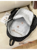 New Large Capacity Polka Dot Backpack Multifunctional Lightweight Piano Key Backpack Black Piano Mochilas Sports