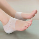 Unisex Invisible Height Increase 5CM Silicone Socks Gel Heel Pads Orthopedic Arch Support Heel Cushion Insoles Foot Massage Pad