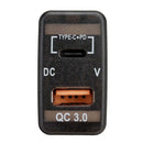 The Quicksilver Port | 36W Dual USB-C & USB-A Fast Vehicle Charger
