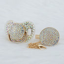 The Sparklet | Handcrafted Crystal Pacifier & Clip Set