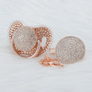 The Sparklet | Handcrafted Crystal Pacifier & Clip Set
