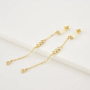 ANDYWEN 925 Sterling Silver Gold Mid long Necklace PIRAMIDE Long Earrings VERTICE Crystal CZ Fine Jewelry Set 2021 Wedding Gift