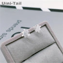 925 Tibetan silver child-friendly puzzle earrings wholesale Korean version of the simple wild cute live wave high quality ED296