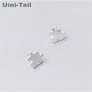 925 Tibetan silver child-friendly puzzle earrings wholesale Korean version of the simple wild cute live wave high quality ED296
