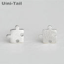 925 Tibetan silver child-friendly puzzle earrings wholesale Korean version of the simple wild cute live wave high quality ED296