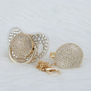 The Sparklet | Handcrafted Crystal Pacifier & Clip Set