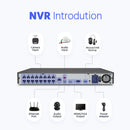 The Watchtower | 16-Channel 12MP Dual-Light POE Surveillance System (12x Weatherproof Cameras)