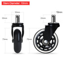 The Quiet Roll | Five-Piece 3-Inch Rubber Office Chair Caster Set