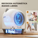 Self-Cleaning Cat Litter Box 80L Odor Elimination App Control Safety Protection 1 Roll of Garbage Bags