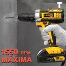 Lithium battery-powered screwdriver, electric screwdriver, electric hand drill, electric impact drill, combo set, home DIY kit