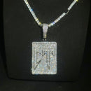 Aokaishen Iced Out CT Necklace Pendant for Women Hip Hop Jewelry Iced Out Cubic Zirconia Real Gold Plated