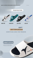 Fashion&Sport Men's Slippers PVC Soft Sole Non-slip Slides Casual Outdoor Beach Flip Flops Home Bathroom Couples Slippers New Sa