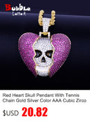 Gold Color Star Shape Pendant Street Necklace Copper Plated Charm Cubic Zircon Men's Hip Hop Rock Jewelry