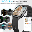 Touch Screen Sports Smart Watch With Make/Answer Call,Message Alerts,Fitness Tracking,Voice Assistant Smart Watch For Women/Men