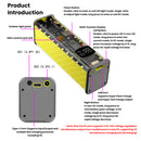 PD65W Super Fast Charging Power Bank Case Solder-Free 8-Cell 18650 Battery Box  Transparent Storage Case with USB +Type-C Ports