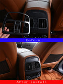For Maserati Levante 2016-2023 ABS Chrome/Carbon Fiber Rear Air Conditioning Outlet Vent Frame Cover Trim Accessories
