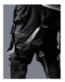 The Urban Tactician | BYBB'S DARK Multi-Pocket Cargo Pants, Ribbon-Detail Streetwear
