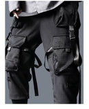 The Urban Tactician | BYBB'S DARK Multi-Pocket Cargo Pants, Ribbon-Detail Streetwear