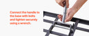The Grade Line | Carbon-Steel Lawn Leveling Rake with 180-Degree Pivoting Handle