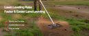 The Grade Line | Carbon-Steel Lawn Leveling Rake with 180-Degree Pivoting Handle
