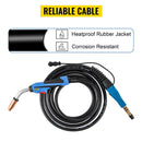 VEVOR 24KD Miller 250A MIG Torch MAG Welding Gun Professional 4.6M Cable Air-Cooled Gas Burner Torch for MIG Welding Machine