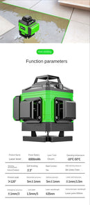 The Cartesian Grid | 16/12-Line 4D Green Self-Leveling Laser