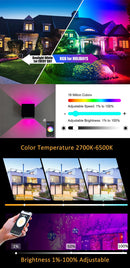 The Threshold Keeper | 12W Smart RGBCCT LED Outdoor Wall Sconce with Tuya Control