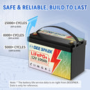 12V 100Ah Lifepo4 磷酸铁锂电池 100A BMS 适用于房车 太阳能 船用 拖钓马达 备用电源 31组 深循环锂电池