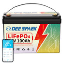 12V 100Ah Lifepo4 磷酸铁锂电池 100A BMS 适用于房车 太阳能 船用 拖钓马达 备用电源 31组 深循环锂电池