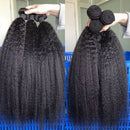 The Ebony Cascade | 100% Unprocessed Kinky Straight Human Hair Bundles
