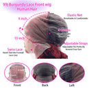 The Bordeaux | 99J Burgundy HD Lace Front Human Hair Wig