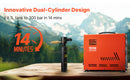 SucceBuy PCP Air Compressor 800W Dual-Cylinder Airgun Compressor 4500PSI/30Mpa Auto-Stop Compressor for Air Rifle Scuba Diving