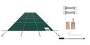 SucceBuy Pool Safety Cover Rectangle Inground Pool Cover Green Mesh Solid Pool Safety Cover For Winter Safety Swim Pool Cover