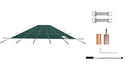 SucceBuy Pool Safety Cover Rectangle Inground Pool Cover Green Mesh Solid Pool Safety Cover For Winter Safety Swim Pool Cover