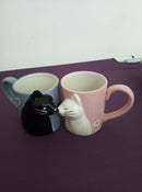 The Morning Duet | Kiss Cat Couple Ceramic Coffee Mug Set
