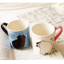 The Morning Duet | Kiss Cat Couple Ceramic Coffee Mug Set